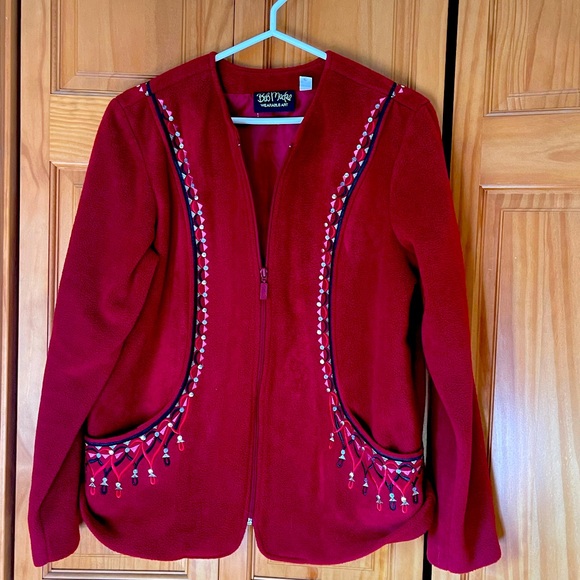 Bob Mackie Jackets & Blazers - Bob Mackie wearable art fleece jacket